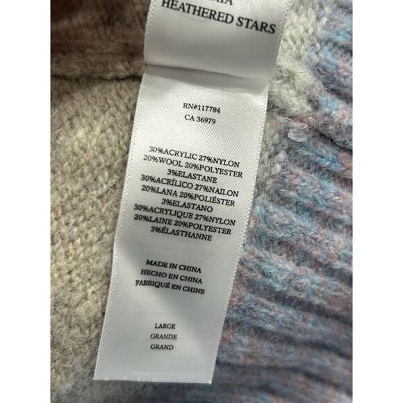 NWT Rails Womens Mia Heathered Star Print Sweater Long Sleeve V-Neck Size Large - Picture 6 of 11